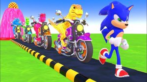 🍿Разноцветные животные: Динозавр Тираннозавр Рекс Травоядные хищники Динозавры Еж Соник мультик