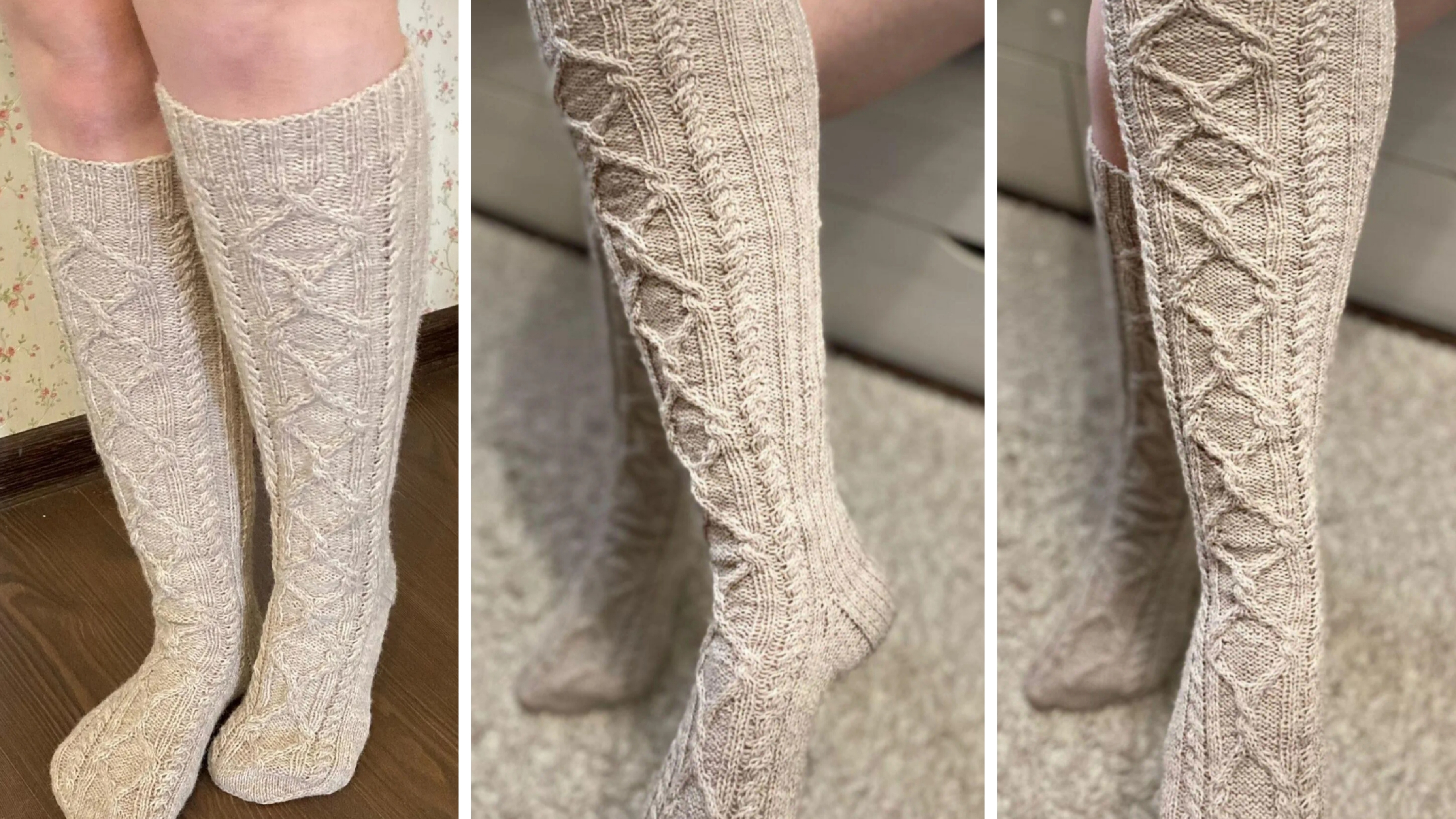 Гольфы с аранами спицами🧶 Часть 2🧶 смотреть онлайн