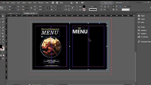 Restaurant Menu Design in Adobe InDesign смотреть онлайн
