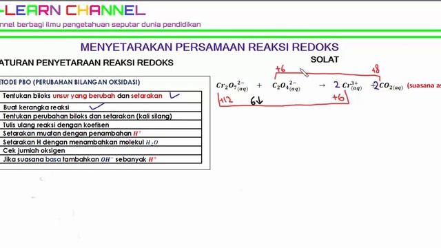 Penyetaraan Reaksi Redoks-Metode Perubahan Biloks смотреть онлайн