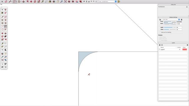 SketchUp: Rounding corners (fillet) смотреть онлайн