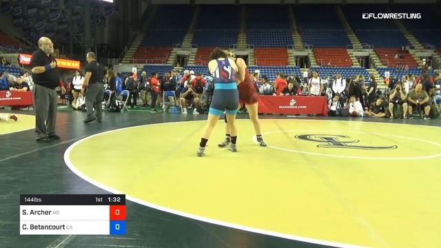 144 Lbs Rnd Of 64 Samantha Archer Missouri Vs Cassandra Betancourt California смотреть онлайн