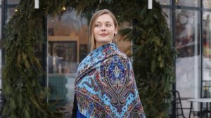 Платок шерстяной с шелковой бахромой "Мечта хрустальная", 1683-63, 125х125 см #platki #beautiful