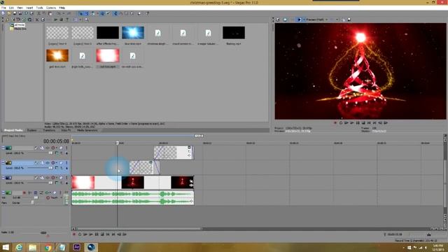 Free Template Sony Vegas - Christmas Greeting Intro
