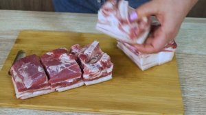 "Копченое" сало в луковой шелухе в домашних условиях. Вкусный и простой рецепт