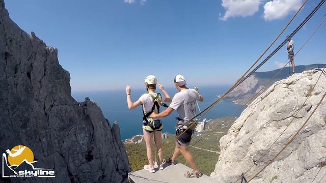 Надежда Ильяс-Кая роупджампинг в Крыму с командой Скайлайн смотреть онлайн