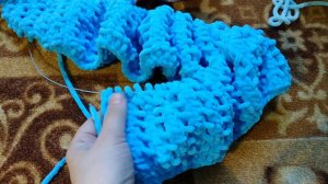 Плед из плюшевой пряжи YarnArt DOLCE - вязание спицами