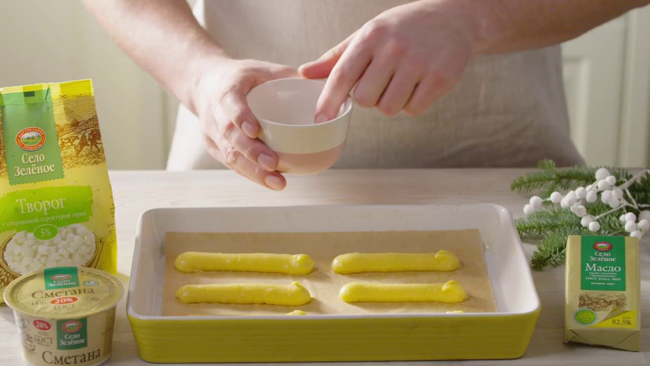 Эклеры с нежным творожным кремом