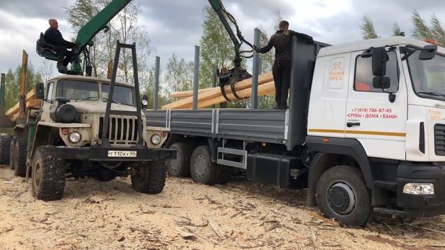 Процесс погрузки сруба смотреть онлайн