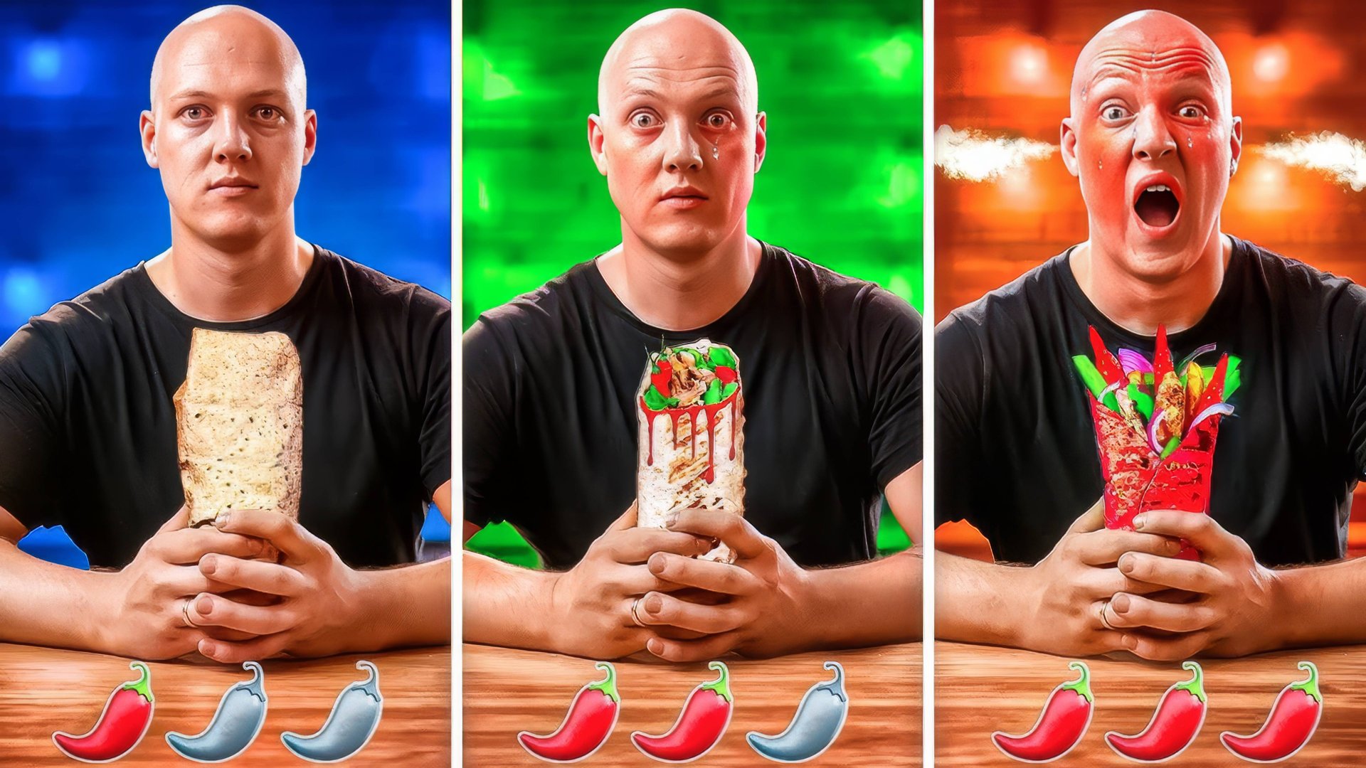 ОСТРАЯ vs ОСТРЕЕ vs САМАЯ ОСТРАЯ ШАУРМА - ВАНЗАЙ vanzai смотреть онлайн