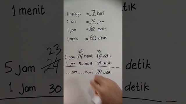Cara pengurangan satuan waktu. Mengurangkan satuan waktu. satuan waktu. Jam menit detik смотреть онлайн