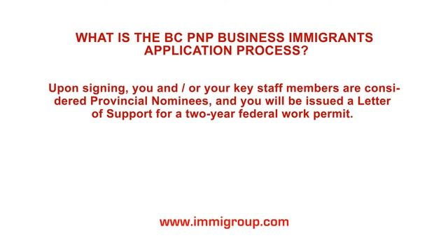 What is the BC PNP Business Immigrants application process? смотреть онлайн