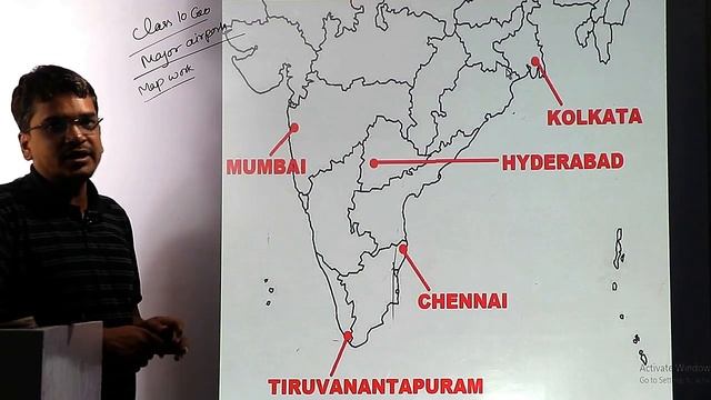 major airports map work || class 10 geography chapter 7 map work смотреть онлайн