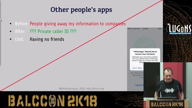 BalCCon2k18 - Kirils Solovjovs - Toll of personal privacy in 2018 смотреть онлайн