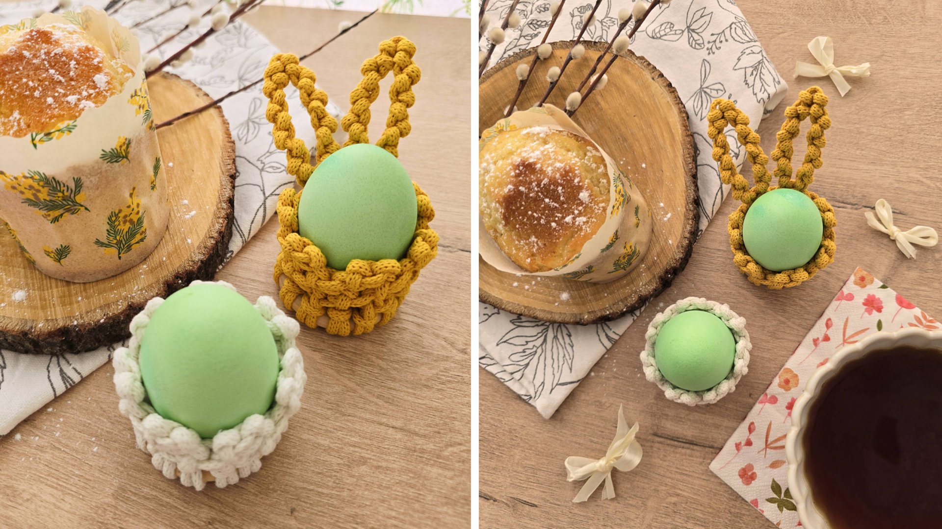 Подставка под пасхальные яйца🐰 | Макраме мастер-класс смотреть онлайн