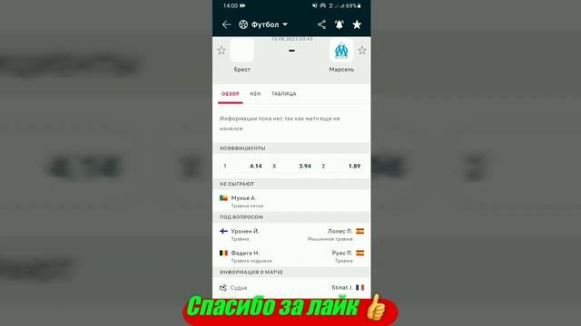 Ницца - Страсбур / Брест - Марсель | Прогноз на матчи чемпионата Франции 14 августа 2022. смотреть онлайн