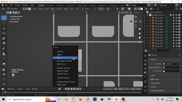 2D Motion Graphics in Blender Course Lesson 03 - Creating 2D Shapes смотреть онлайн