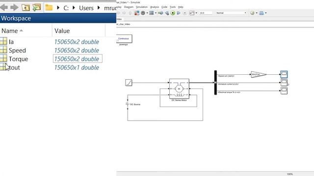 How to simulate speed torque characteristics of dc series and dc shunt motor in Simulink matlab смотреть онлайн
