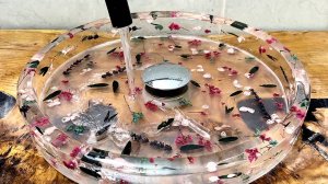 Раковина из эпоксидной смолы с цветами. Сделай сам!