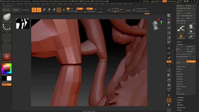 ZBrush - Move Topological Tool смотреть онлайн