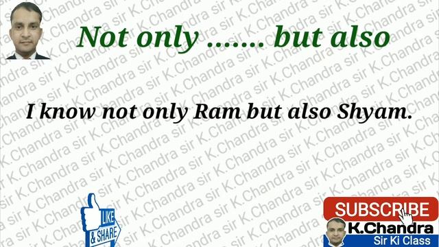 Not only but also | English Grammar and Spoken by K Chandra sir |10 and 12 for board Exam смотреть онлайн