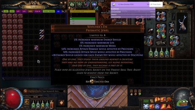 [3.18] Uber Uber Elder Gamble | x40 Level 87 Watcher's Eyes| x150ex gamble | Path of Exile Sentinel смотреть онлайн