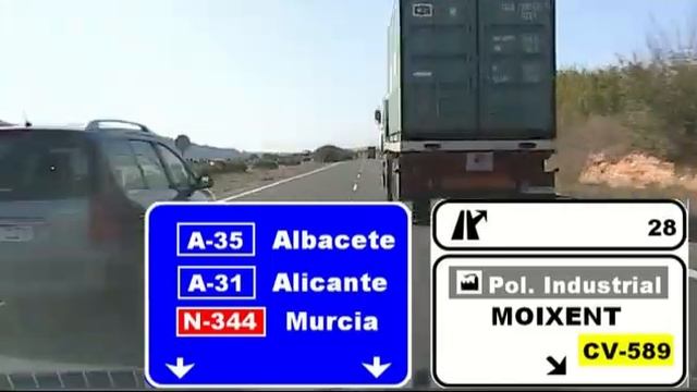 A-35 Valencia , Autovía Almansa-Játiva , Sur de Valencia / A-35 Highway , Valencia province , Spain смотреть онлайн