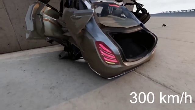 BMW X7 M50i/Mercedes-Maybach S600/BMW X5 M vs Wall 300km/h BeamNG Drive смотреть онлайн