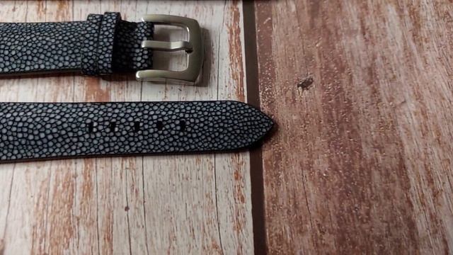 Black Full Grain Stingray Leather Strap For Shinola mechanic 39 mm Watch смотреть онлайн
