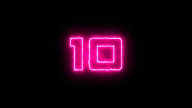 Neon Countdown of the fiery 10 seconds, Обратный отсчет огненных 10 секунд, смотреть онлайн