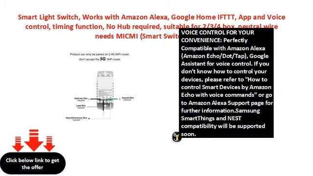 Smart Light Switch, Works with Amazon Alexa, Google Home IFTTT смотреть онлайн