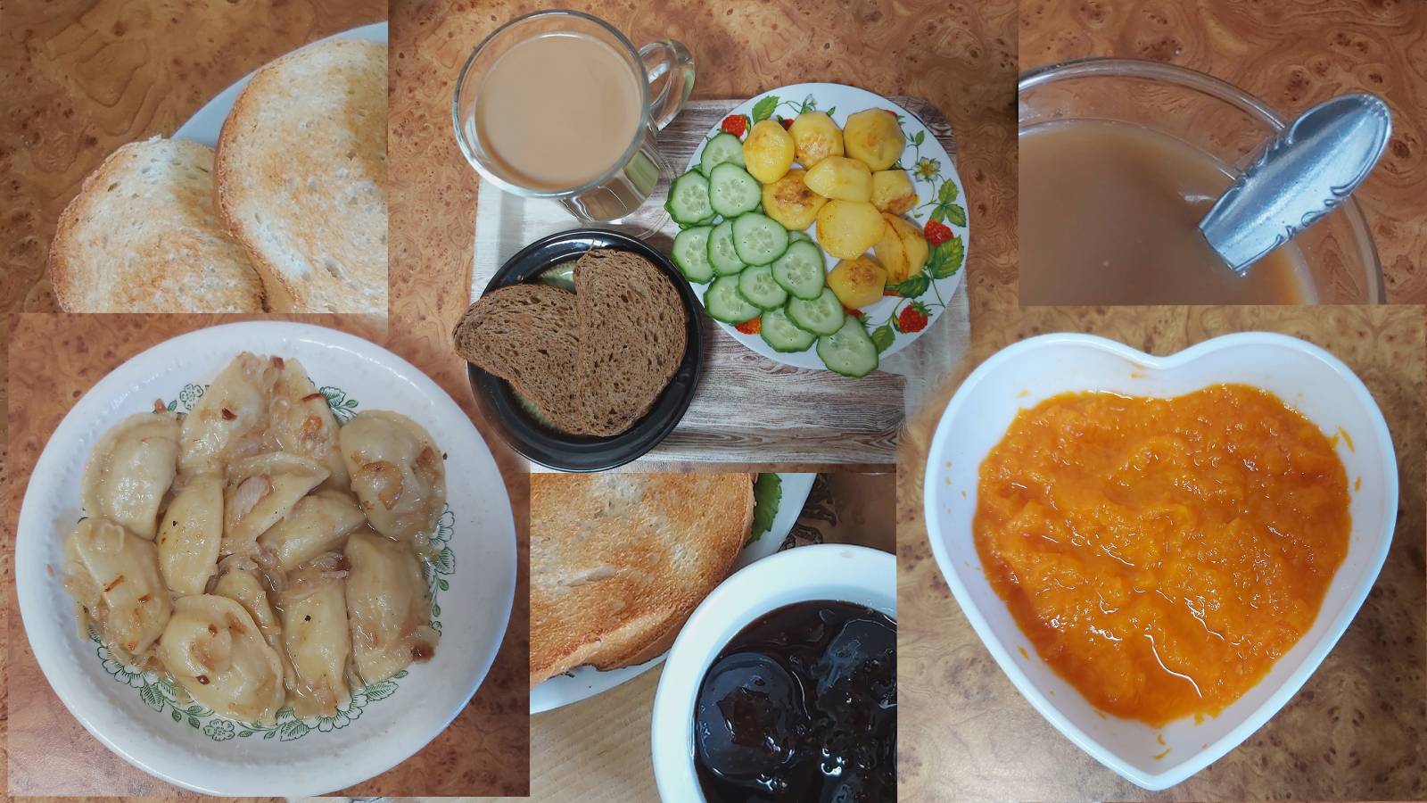 Мой пост, день 40~й. Вареники с жареным луком. Картошечка. Тыква. Вкусный хлеб. смотреть онлайн