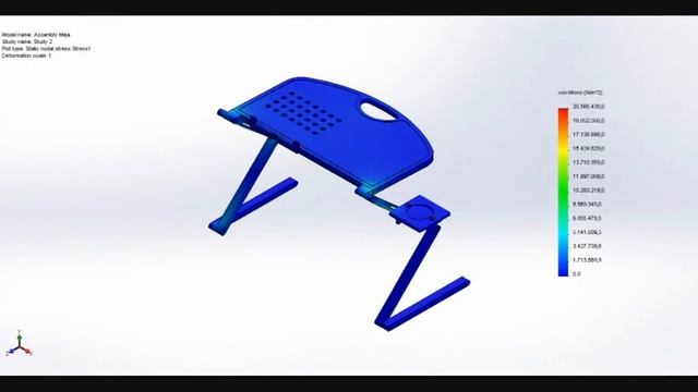 Novan Product: design, animation and simulation of laptop table with solidworks 2013. смотреть онлайн
