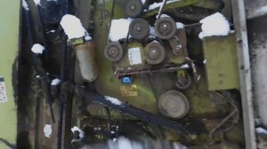 Пресс подборщик CLAAS 46  обмотка сеткой -принцип обмотки рулона!