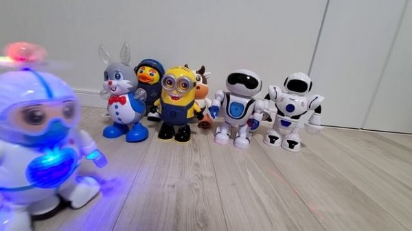 Super amazing musical music dancing robot toy rainbow colored lights walking dance