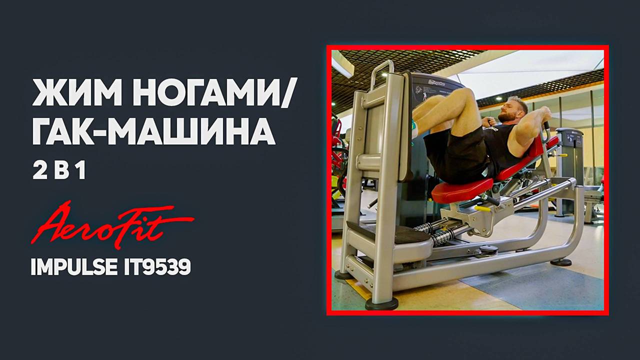 Жим ногами / Гак-машина 2 в 1, профессиональный тренажер Impulse IT9539 смотреть онлайн