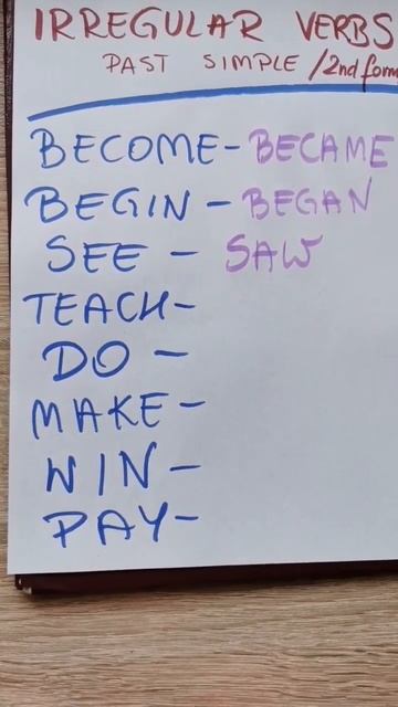 Irregular verbs Past Simple😻 смотреть онлайн