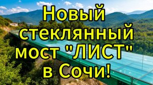 Новый стеклянный мост-лист в Сочи