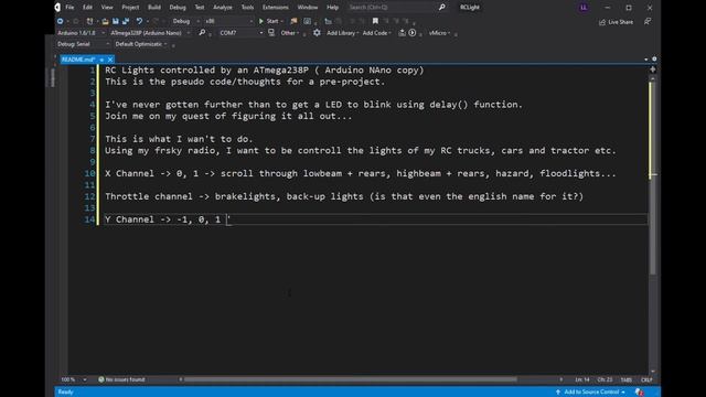 RCLights with ATmega328P Arduino copy | Pseudo-code and thoughts | Pre-project смотреть онлайн