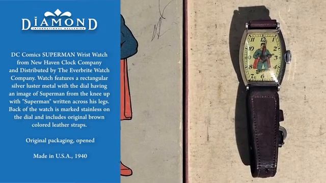 DC Comics SUPERMAN Wrist Watch From New Haven Clock Company