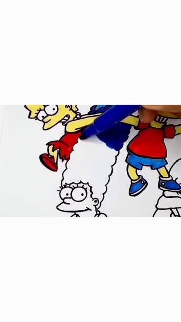 Colorindo OS SIMPSONS | The Simpsons coloring book | #shorts смотреть онлайн