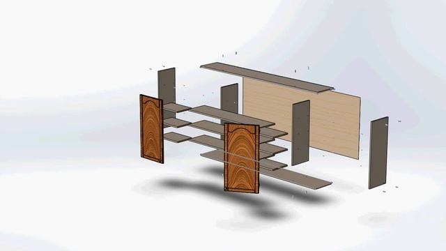 Kitchen shelves SolidWorks смотреть онлайн