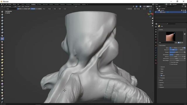 Sculpting Tree Stem With Roots | Blender Sculpt смотреть онлайн