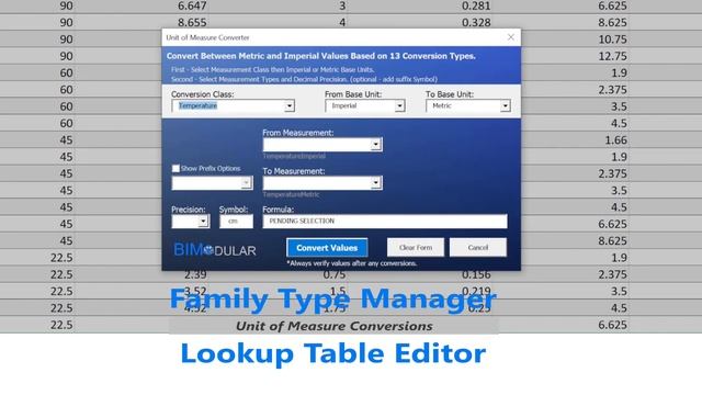Family Type Manager: Lookup Table Editor Overview смотреть онлайн