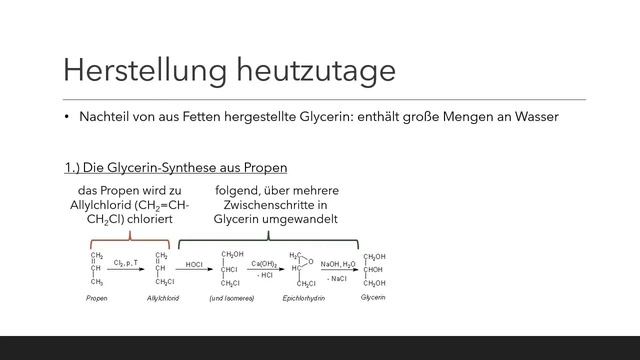 Lernvideo über Glycerin