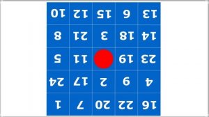 Таблица Шульте 5х5 "вверх ногами"