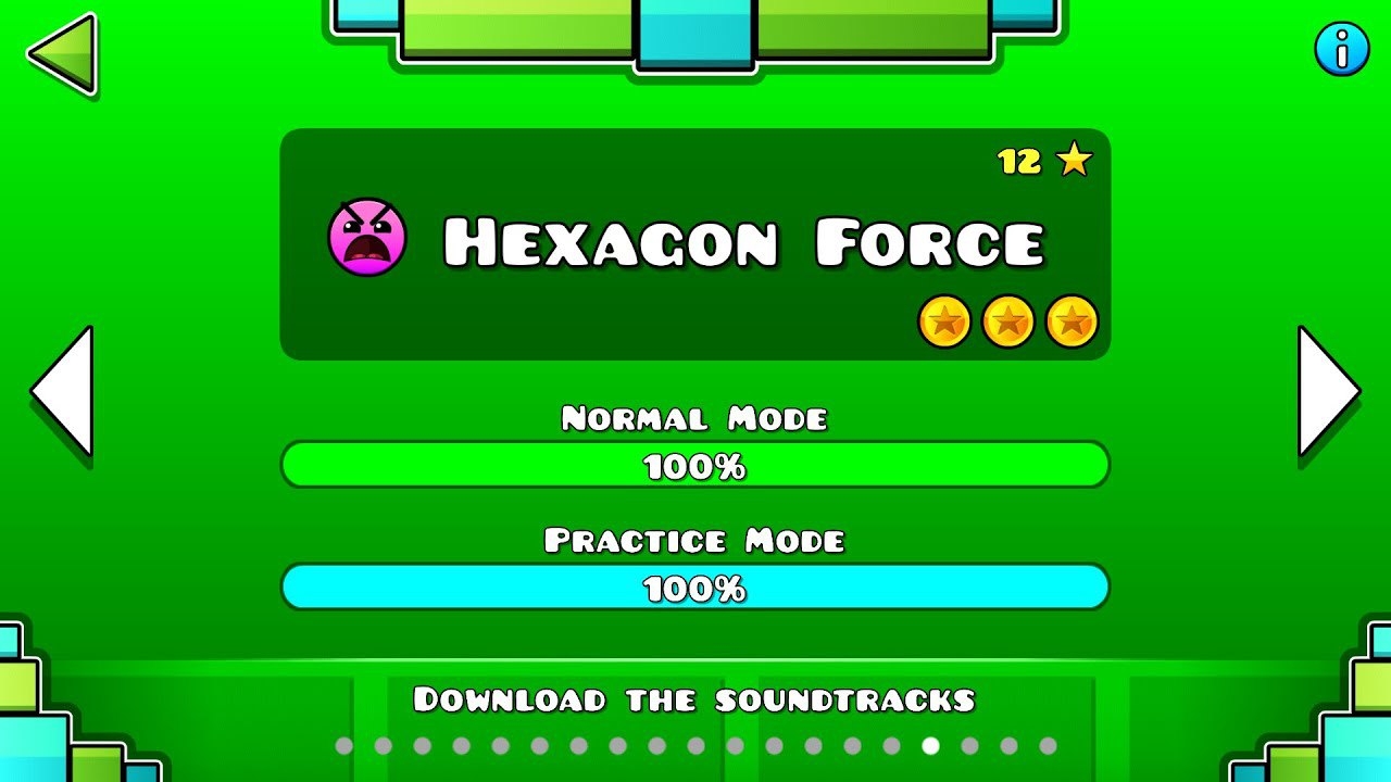 Geometry Dash - Hexagon Force (Все Монеты) смотреть онлайн