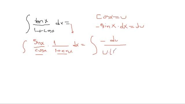 tanx/1+cosx integral смотреть онлайн