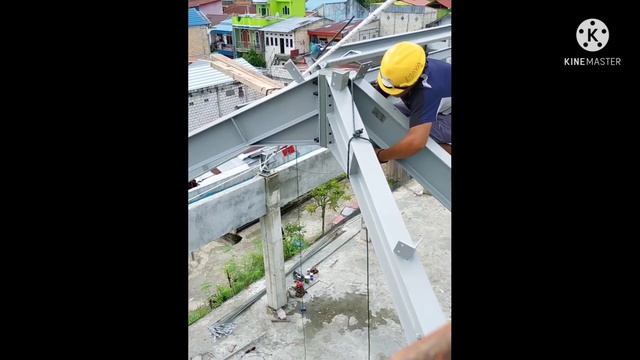 Teknik Pabrikasi dan pemasangan konstruksi baja WF || skill struktur baja model perisai/ limas смотреть онлайн