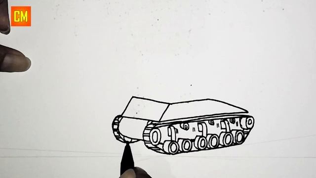 Cara Menggambar Tank Sherman Crocodile - Tank Drawing Easy смотреть онлайн